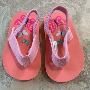 Carter’s XXS (1-2) Pink Butterfly Flip Flop Sandals